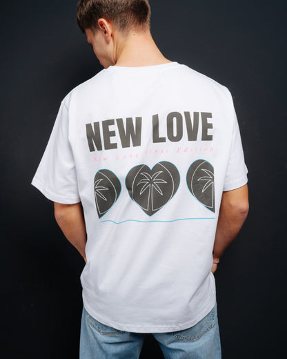 Camisa pesada extragrande blanca Neón