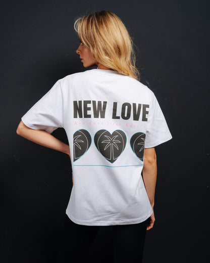 Camisa pesada extragrande blanca Neón