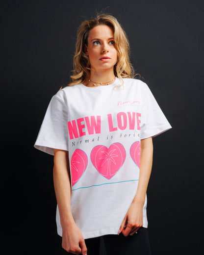 Camisa pesada extragrande blanca Neón