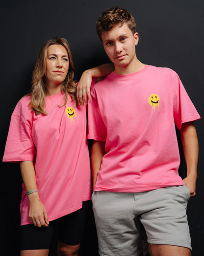 Smiley de camisa rosa extragrande