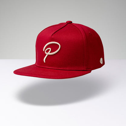Gorra "P" - Rojo Beige 