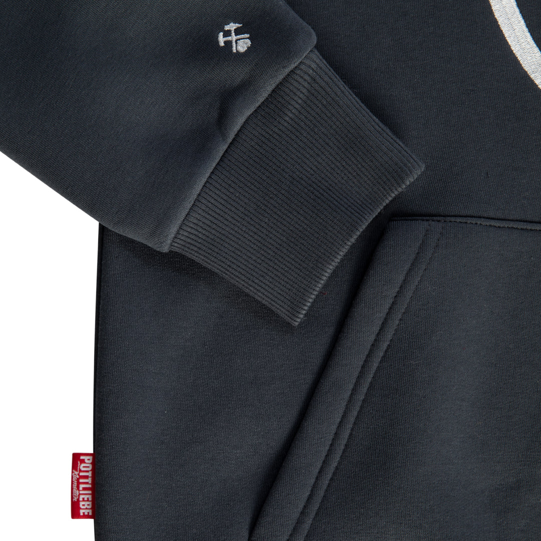 Sudadera con capucha "Circle" Gris Índigo Oscuro