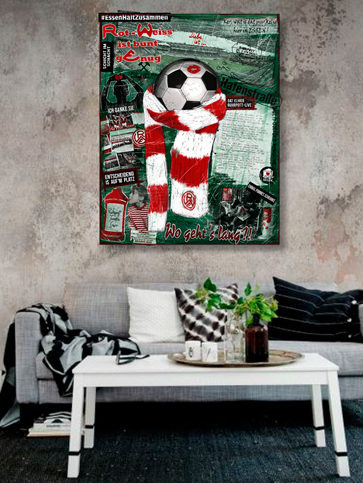 Pottliebe Rot-Weiss Essen - lienzo / bastidor