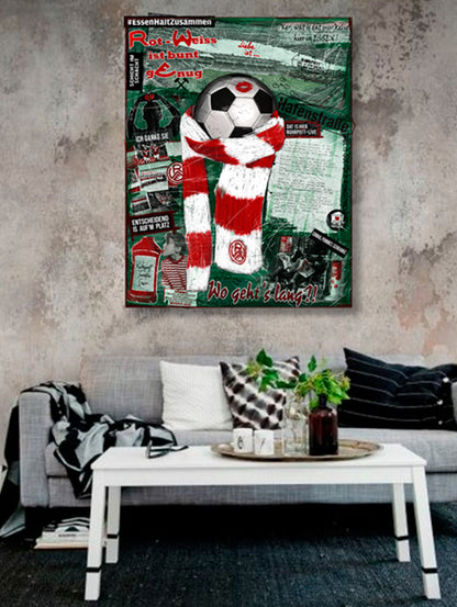 Pottliebe Rot-Weiss Essen - lienzo / bastidor