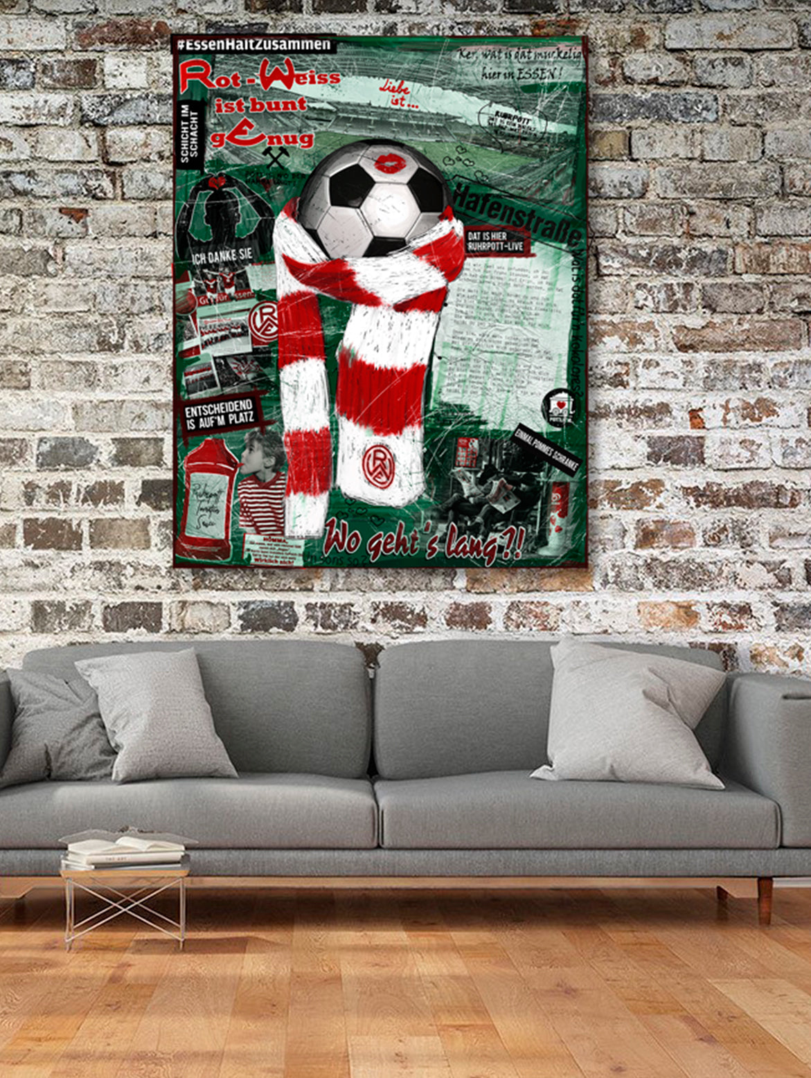 Pottliebe Rot-Weiss Essen - aluminio cepillado