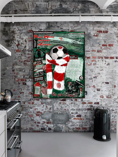 Pottliebe Rot-Weiss Essen - aluminio cepillado