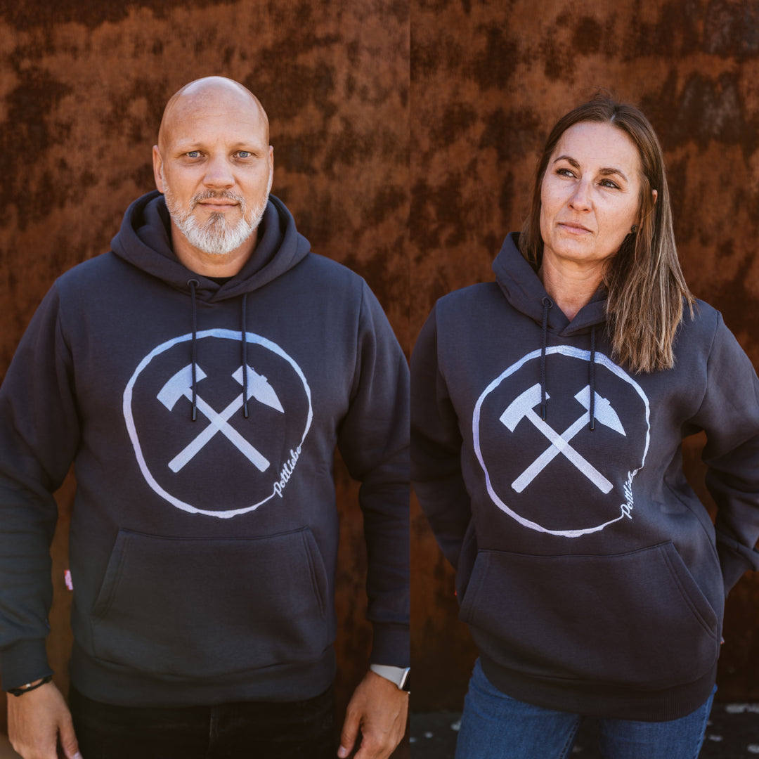 Sudadera con capucha "Circle" Gris Índigo Oscuro