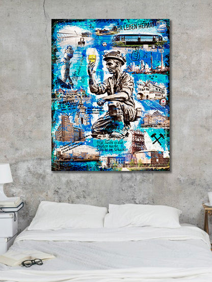 Dat Pilsken "Gelsenkirchen" -  Leinwand / Keilrahmen