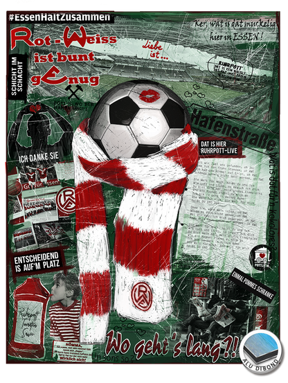 Pottliebe Rot-Weiss Essen - aluminio cepillado